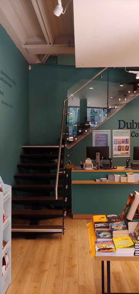 photo of the stairs in Dubray bookshop